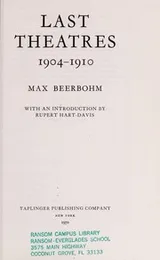 Cover of Last theatres, 1904-1910