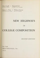 Cover of New Highways in college composition