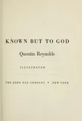 Cover of Known but to God
