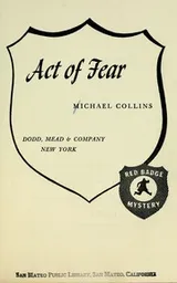 Cover of Act of fear