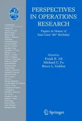 Cover of Perspectives in Operations Research: Papers in Honor of Saul Gass' 80th Birthday (Operations Research/Computer Science Interfaces Series Book 36)