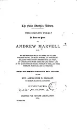 Cover of The Complete Works in Verse and Prose of Andrew Marvell...