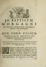 Cover of Jo. Baptistae Morgagni In Aur. Corn. Celsum et Q. Ser. Samonicum epistolae