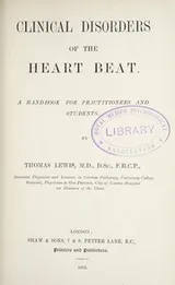 Cover of Clinical disorders of the heart beat