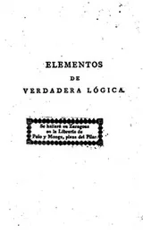 Cover of Elementos de verdadera lógica