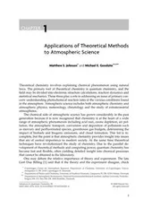 Cover of Applications of theoretical methods to atmospheric science