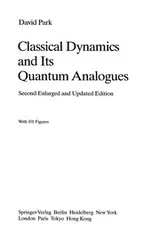Cover of Classical Dynamics and Its Quantum Analogues