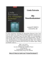 Cover of Die Knochenkammer