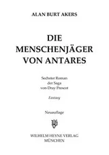 Cover of Die Menschenja ger von Antares