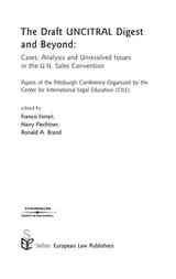 Cover of The draft UNCITRAL digest and beyond