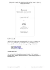 Cover of Essays on Economics and Society