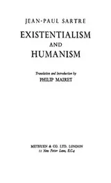 Cover of Existentialism and humanism