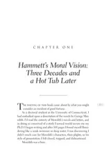 Cover of Hammett's moral vision