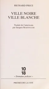 Cover of Ville noire ville blanche