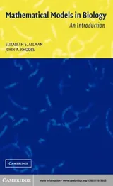 Cover of Mathematical models in biology