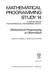 Cover of Mathematical programming at Oberwolfach