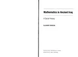 Cover of Mathematics in ancient Iraq