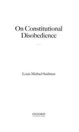 Cover of On constitutional disobedience