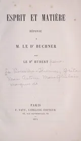 Cover of Esprit et matiere
