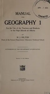 Cover of Manual for geography 1