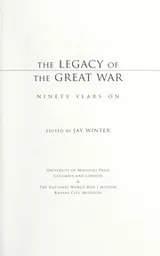 Cover of The legacy of the Great War