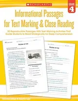 Cover of Informational Passages for Text Marking & Close Reading : Grade 4