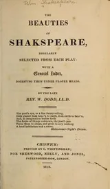 Cover of The Beauties of Shakspeare
