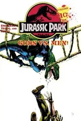 Cover of Jurassic Park, Gods vs. Men!