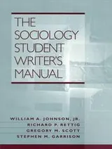 Cover of The sociology student writer's manual