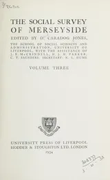 Cover of The social survey of Merseyside