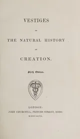 Cover of Vestiges of the natural history of creation