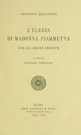 Cover of L'elegia di madonna Fiammetta