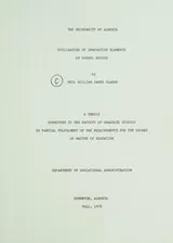 Cover of Utilization of innovative elements of school design