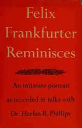 Cover of Felix Frankfurter reminisces