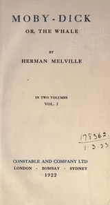 Cover of Moby Dick. 1/2