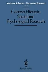 Cover of Context Effects in Social and Psychological Research
