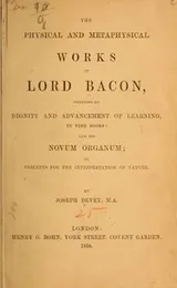 Cover of The physical and metaphysical works of Lord Bacon