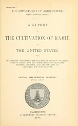 Cover of A report on the cultivation of ramie in the United States