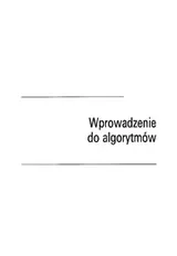 Cover of Wprowadzenie do algorytmo w