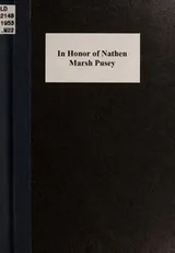 Cover of In honor of Nathan Marsh Pusey