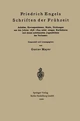 Cover of Friedrich Engels Schriften der Frühzeit