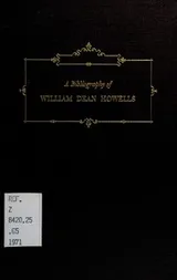 Cover of A bibliography of William Dean Howells