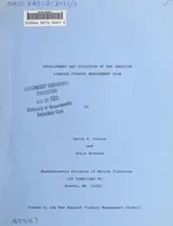 Cover of Development and evolution of the American lobster fishery management plan