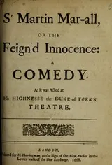 Cover of Sr. Martin Mar-all, or, The feign'd innocence