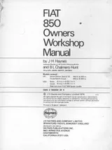 Cover of Fiat 850 owners workshop manual