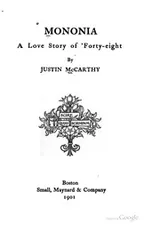 Cover of Mononia [microform]