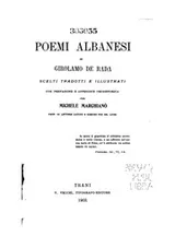 Cover of Poemi albanesi