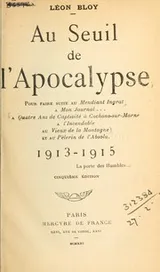 Cover of Au seuil de l'Apocalypse