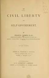 Cover of On civil liberty and self-government