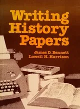 Cover of Writing history papers